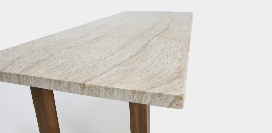 Veltis 220cm Travertine Dining Table - Image 7