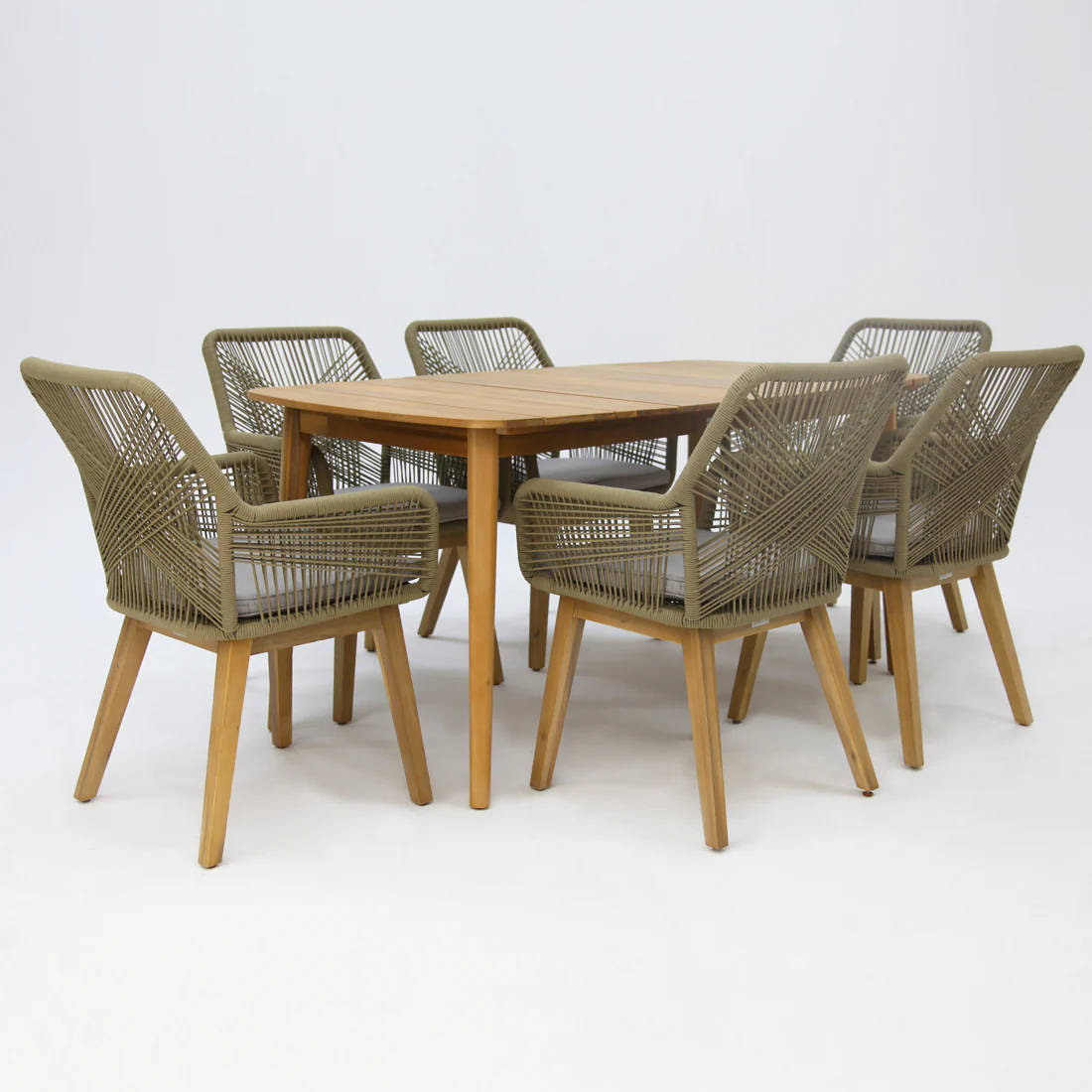 Versailles Albenga 7pc Dining Setting - Taupe - Image 3