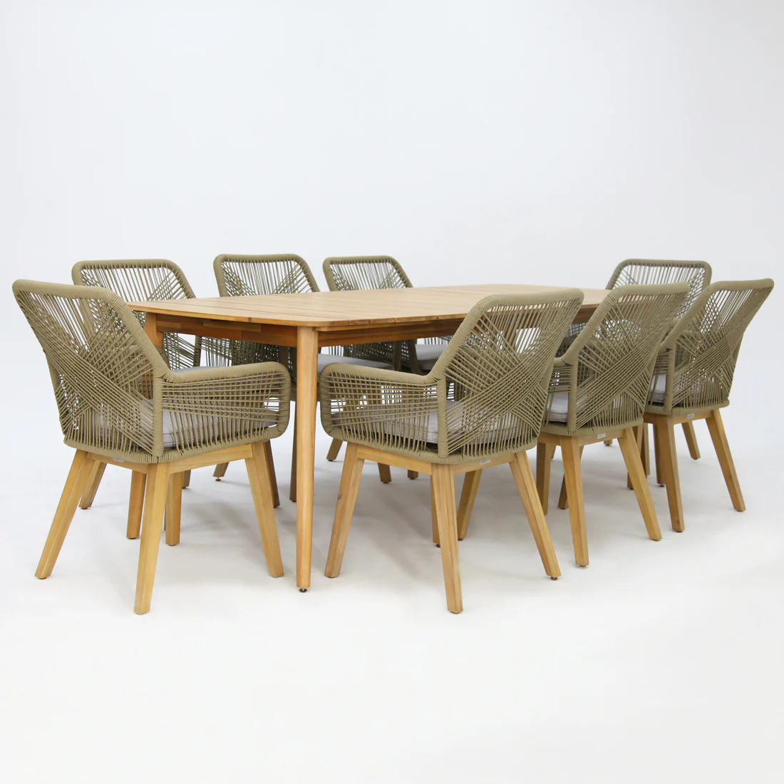 Versailles Albenga 9pc Dining Setting - Taupe - Image 5