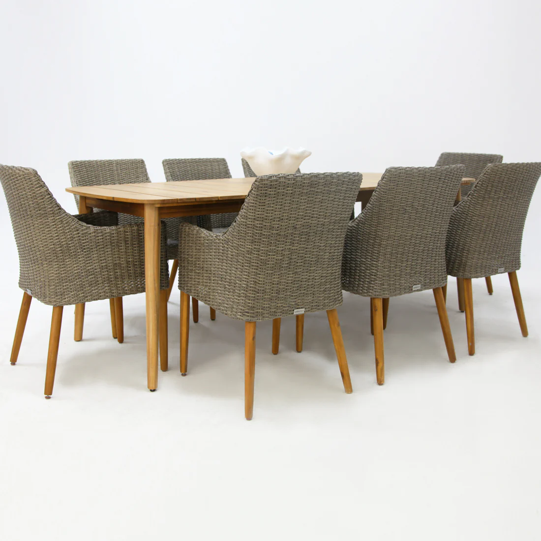 Versailles Faro 9pc Dining Set - Grey - Image 2