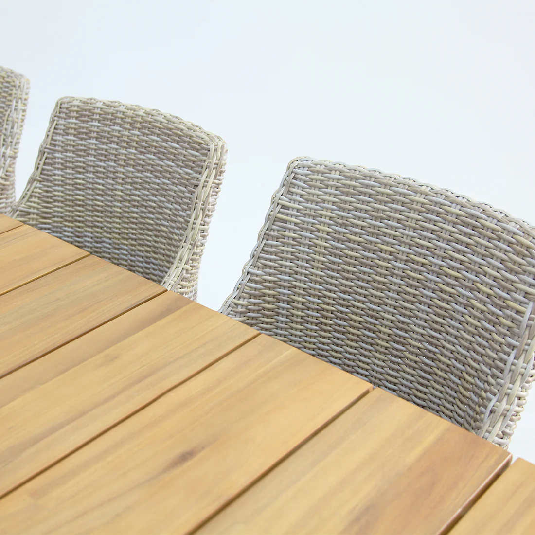 Versailles Faro 9pc Dining Set - White Natural - Image 5