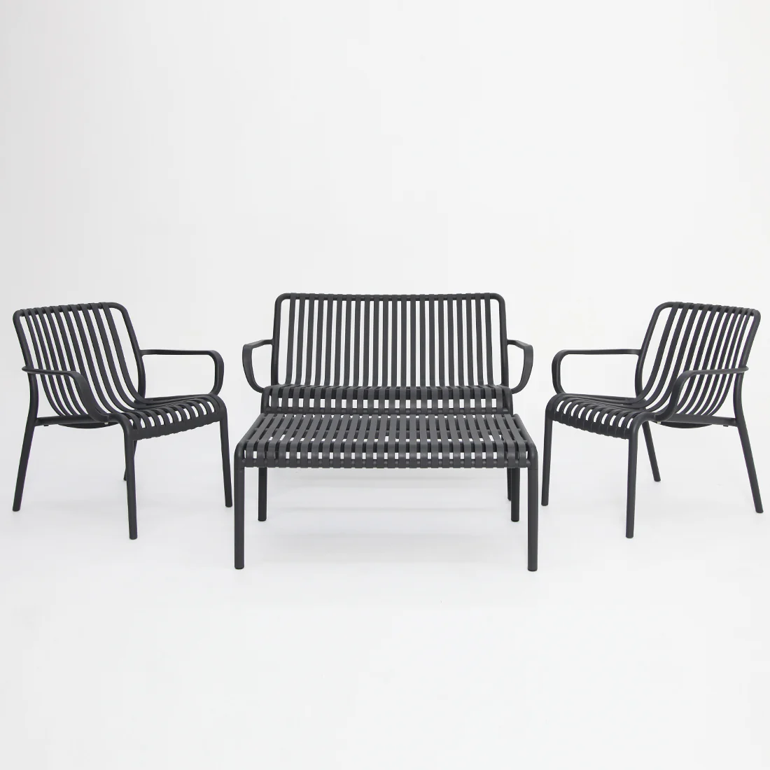 Voyage 4pc Balcony Setting - Gunmetal - Image 4