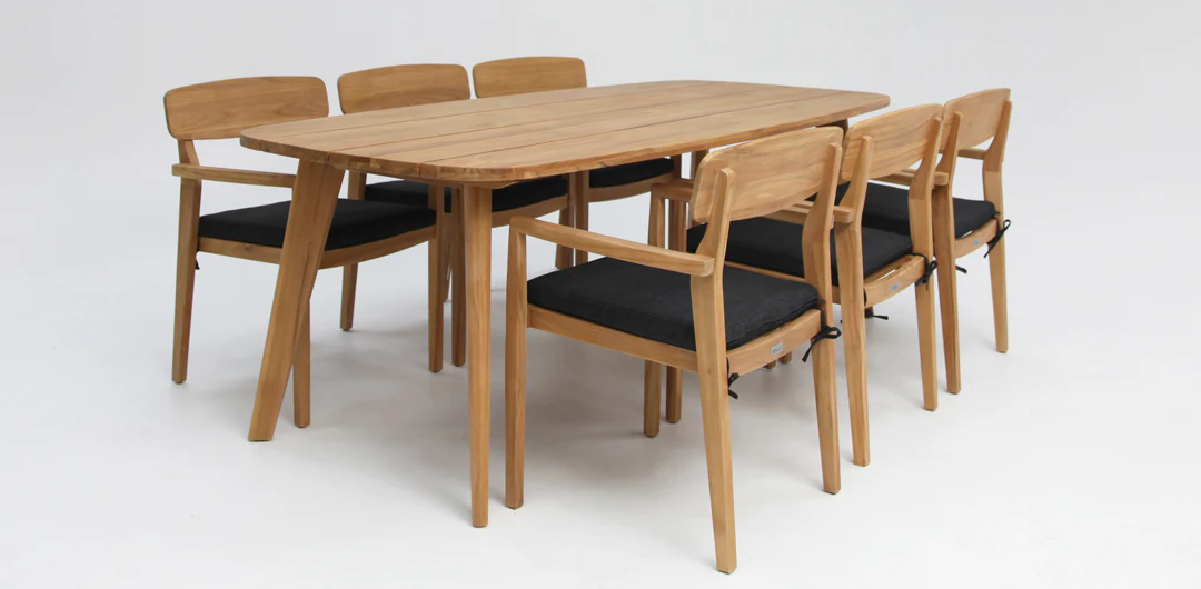 Weston 7pc Teak Dining Setting - Image 4