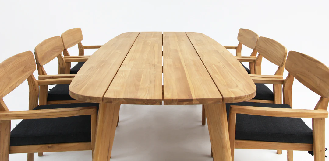 Weston 7pc Teak Dining Setting - Image 5
